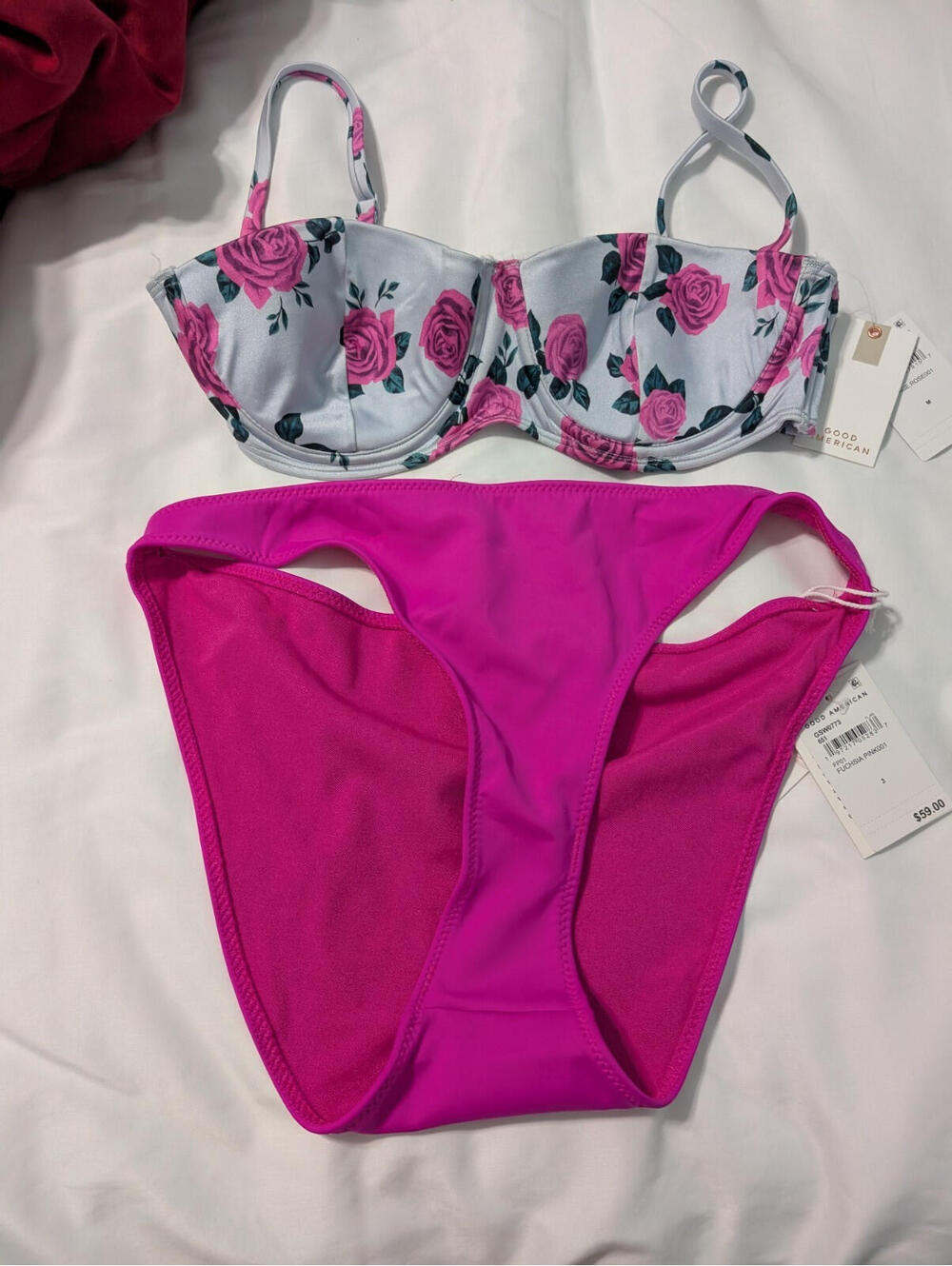 NWT Good American Swimsuit 2 Piece Bikini Set  3/Large
